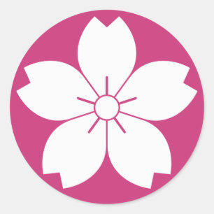 Wild cherry blossom classic round sticker