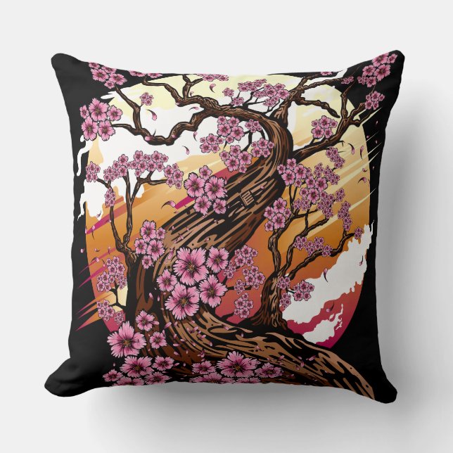 Wild Cherry Blossom Cushion (Front)