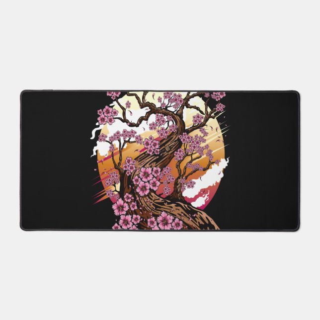 Wild Cherry Blossom Desk Mat (Front)