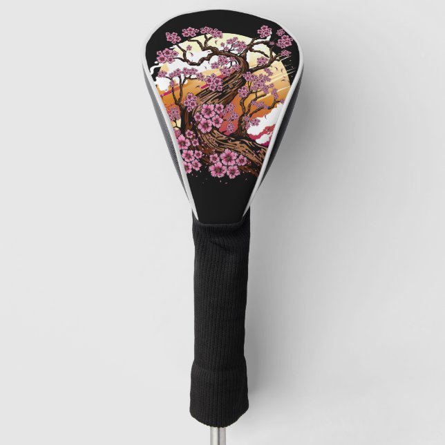 Wild Cherry Blossom Golf Head Cover (Front)