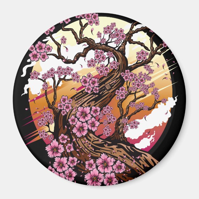 Wild Cherry Blossom Magnet (Front)