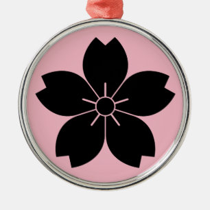 Wild cherry blossom metal ornament