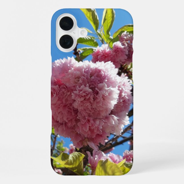 Wild Cherry pink Blossom Tree iPhone Case (Back)