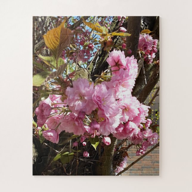 Wild Cherry pink Blossom Tree Jigsaw Puzzle (Vertical)