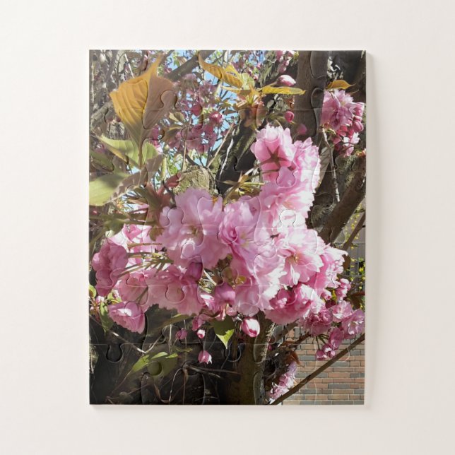 Wild Cherry pink Blossom Tree Jigsaw Puzzle (Vertical)