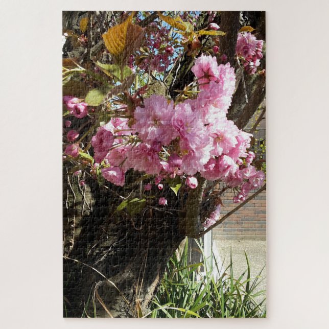 Wild Cherry pink Blossom Tree Jigsaw Puzzle (Vertical)