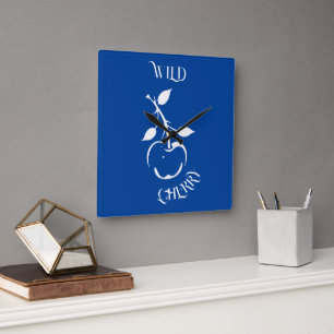 Wild Cherry Square Wall Clock