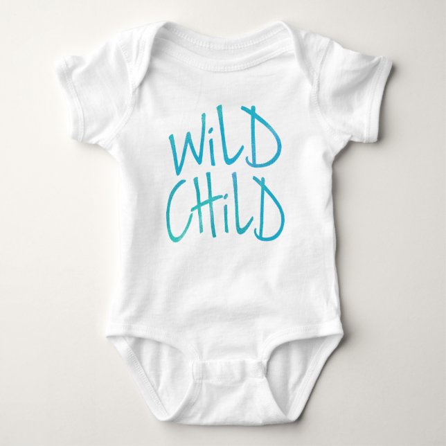 Wild Child Baby One Piece Baby Bodysuit (Front)