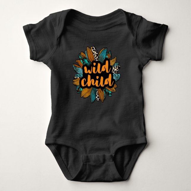 Wild Child Baby One Piece Jumper Bodysuit (Front)