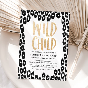 Wild Child   Baby Shower Invitation