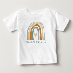 Wild Child cute boho rainbow drawing baby top