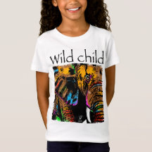 Wild child elephant rainbow animals
