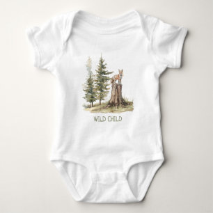 WiLD CHILD Forest Woodland Fox Baby Bodysuit