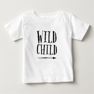 Wild Child hand drawn typography kids T-shirt