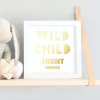 WILD CHILD | NAMES DATE EDITABLE TEXT GOLD