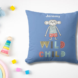Wild Child Scandia Monkey Personalised  Cushion