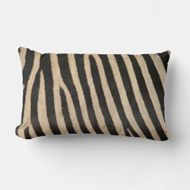 Wild child textured zebra print pillow. lumbar cushion (Front)