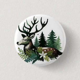 Wild Christmas Flower 3 Cm Round Badge
