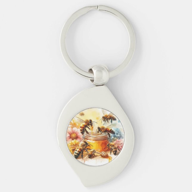 Wild Christmas Flower Key Ring (Front)