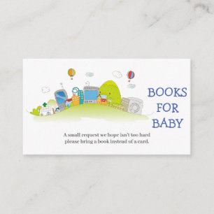 Wild City Baby Shower Books for Baby Enclosure Card