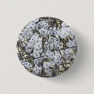 WILD CLEMATIS 3 CM ROUND BADGE
