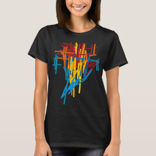 Wild Colour Pattern Abstract Architecture Techno T-Shirt