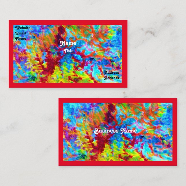 Wild Colourful Business Card (Front/Back)