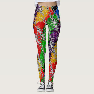 Wild Colourful Rabbit Pattern Leggings