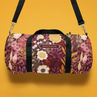 Wild Country Flowers Pattern Personalised Name