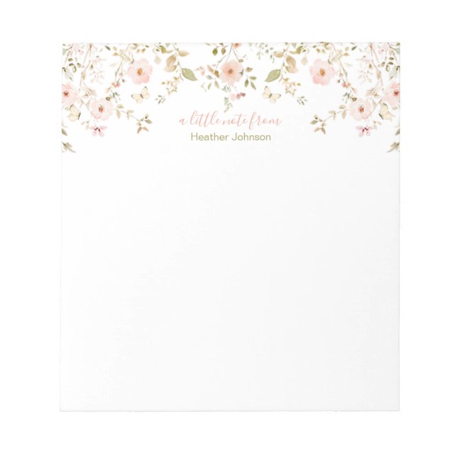Wild Country Rose Custom Notepad (Front)