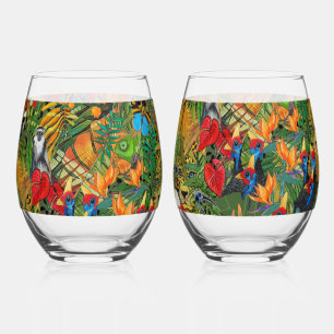 Wild Creation Stemless Wine Glass