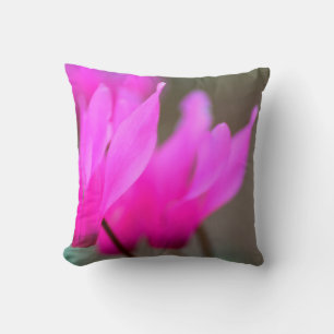 Wild Cyclamen Macro Cushion