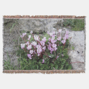 Wild Cyclamen Throw Blanket