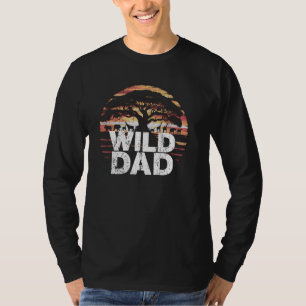 Wild Dad Zoo Born Wild Birthday Safari Jungle Wild T-Shirt