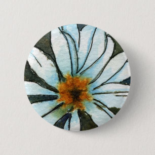 "Wild Daisies #1" Floral Button