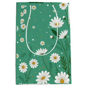Wild Daisy Botanical Sage Green Gift Bag