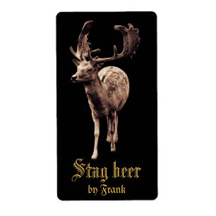 Wild deer buck beer label