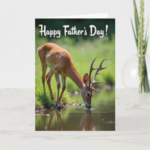 Wild Deer Fathers Day Greet Card