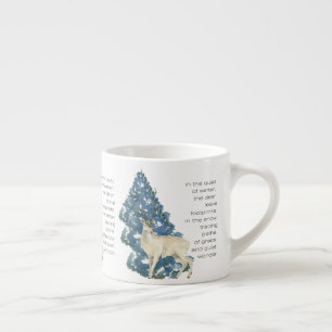 Wild Deer Footprints in Snow – Winter Nature Art Espresso Cup