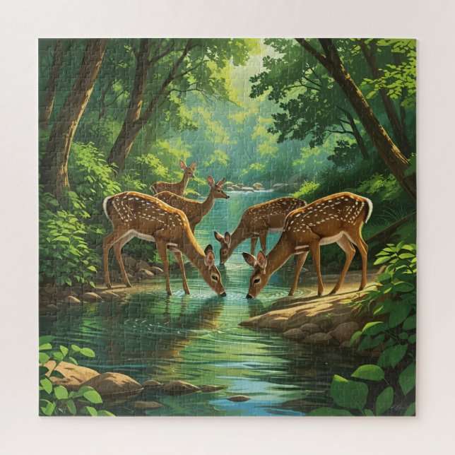 Wild Deer Puzzle (Vertical)
