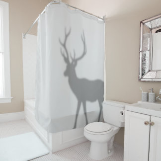 Wild Deer Silhouette Shower Curtain