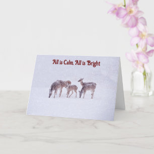 Wild Deer Snow Christmas Card