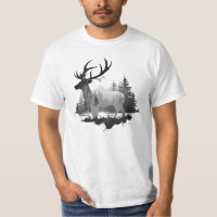 Wild deer standing in the forest