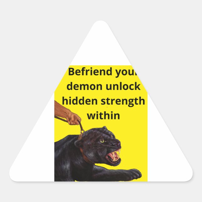 Wild Demon tickers Triangle Sticker (Front)