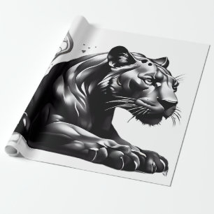 Wild design Black Pantha Gift Wrapping Paper