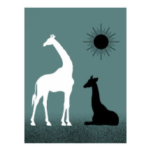 Wild design Giraffe Poster