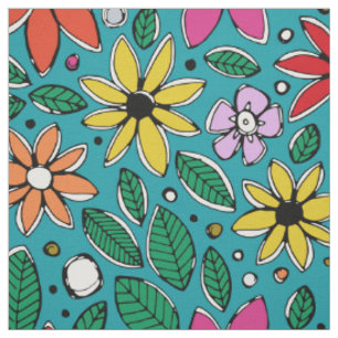 wild ditsy blue fabric
