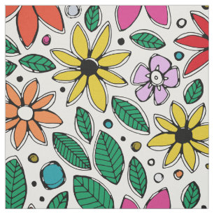 wild ditsy white fabric