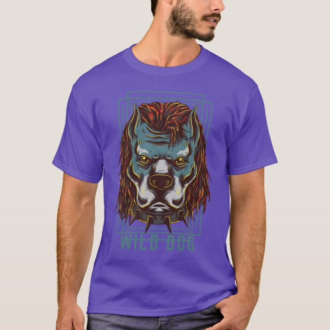 Wild dogs Dog lover art funny friend T-Shirt (Front)