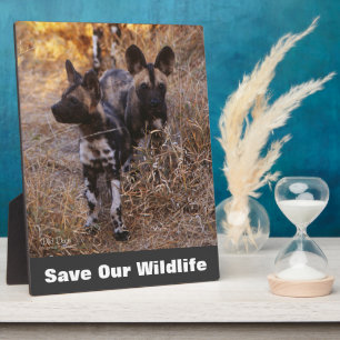 Wild Dogs Save Our Wildlife Plaque
